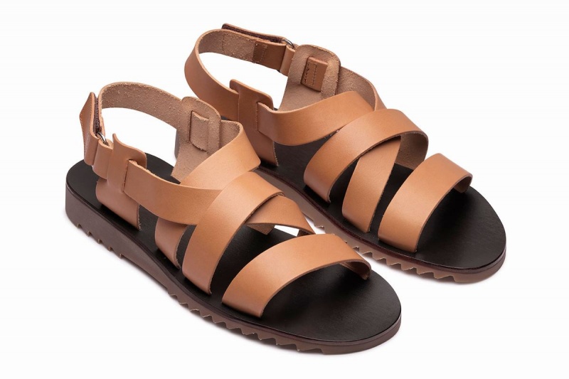 Brown Paraboot Noumea Men's Sandals | YYD5933PI