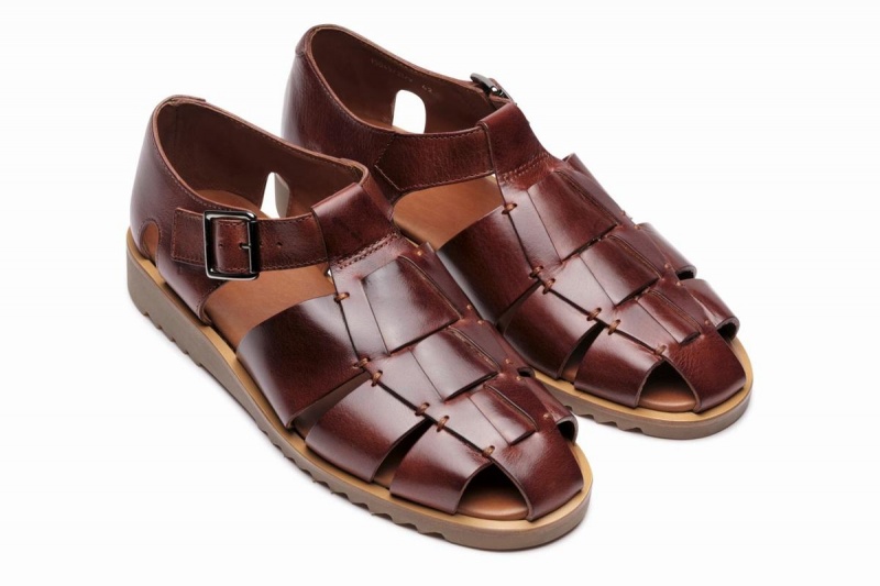 Brown Paraboot Pacific Men's Sandals | RHM6641GU