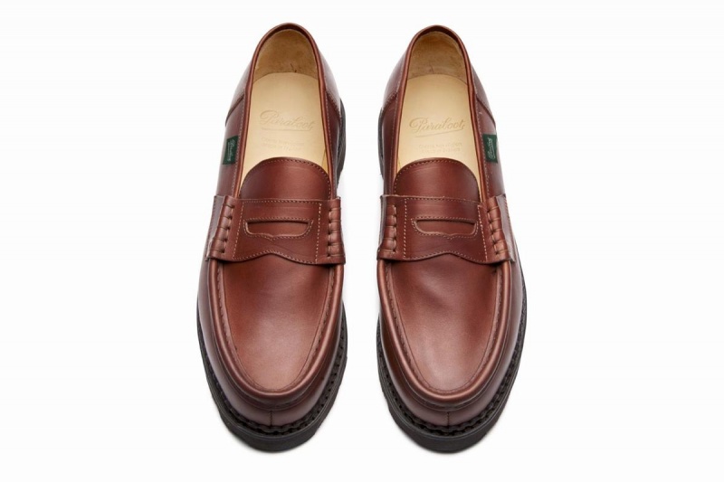 Brown Paraboot Reims Men's Loafers | HLN623PY