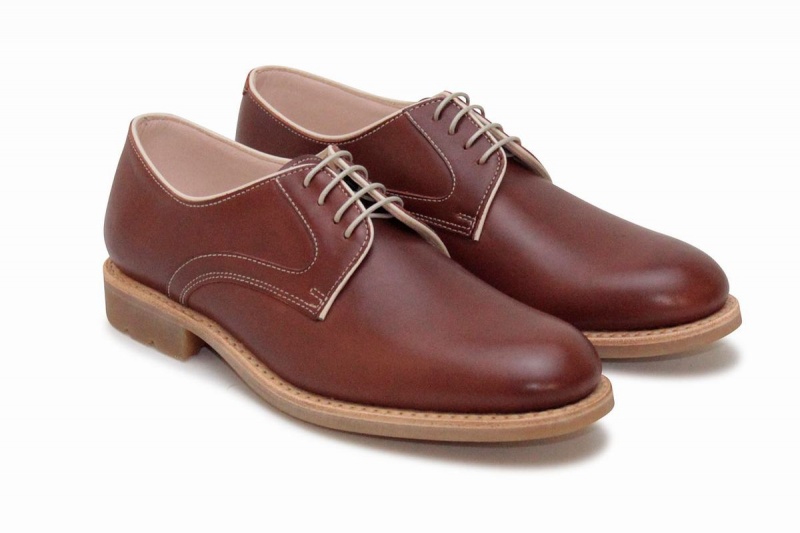 Brown Paraboot Saphir Gy Women's Derby Shoes | TUV2531OP