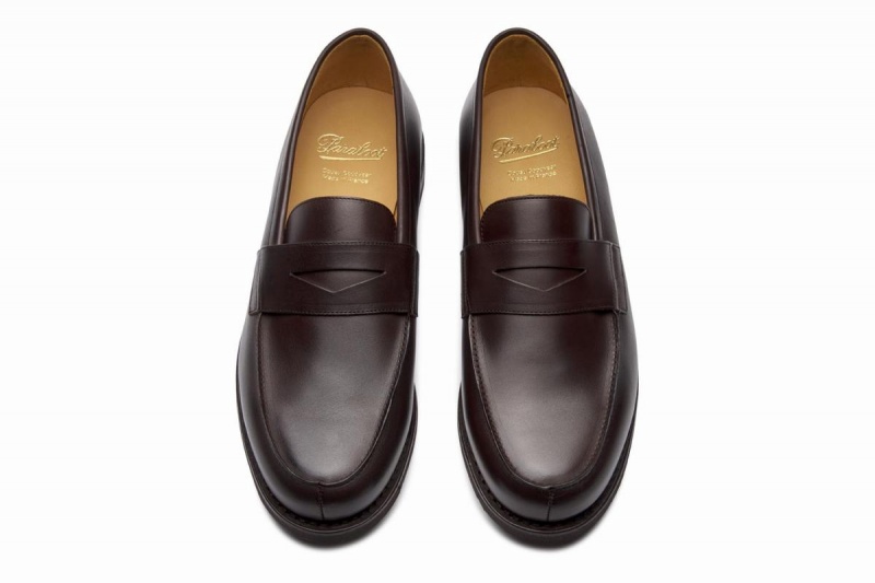 Dark Brown Paraboot Adonis Men's Loafers | AUB2340EG