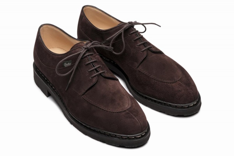 Dark Brown Paraboot Avignon Men's Derby Shoes | NBE4154BV