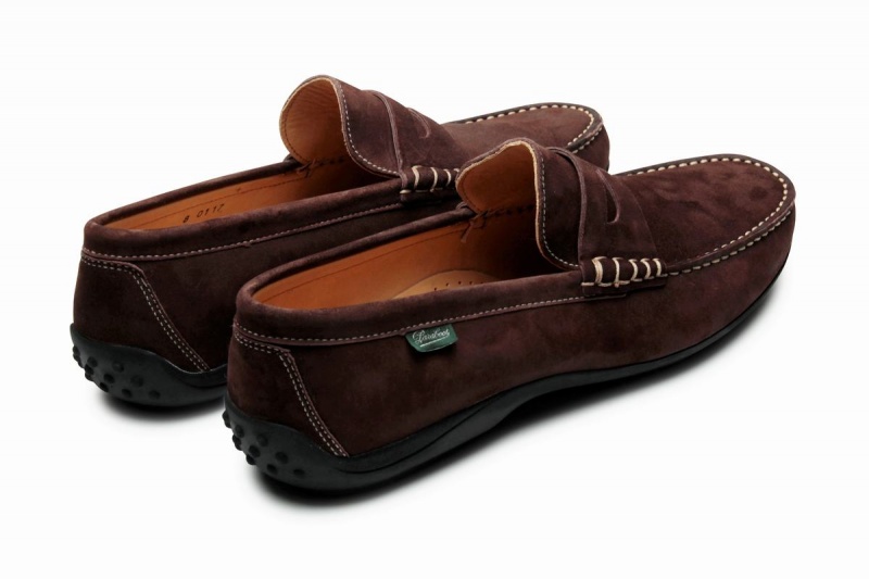 Dark Brown Paraboot Cabrio Men's Loafers | BLE827LC