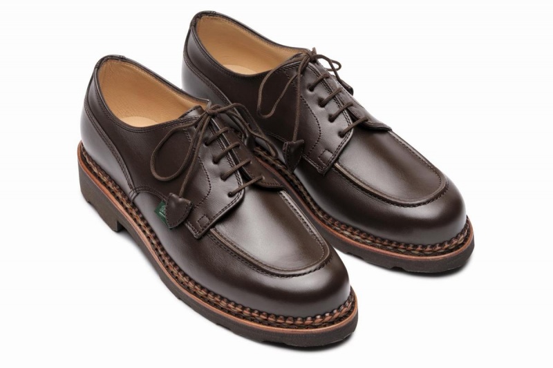 Dark Brown Paraboot Chamade Women's Derby Shoes | HMQ5432VA