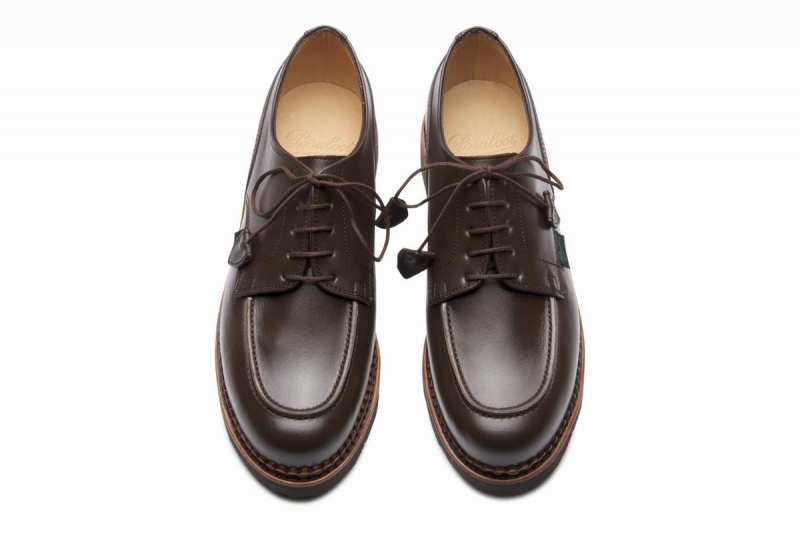 Dark Brown Paraboot Chamade Women's Derby Shoes | HMQ5432VA