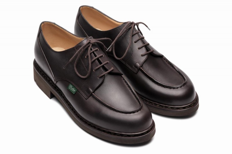 Dark Brown Paraboot Chambord Men's Derby Shoes | SEW9814GT