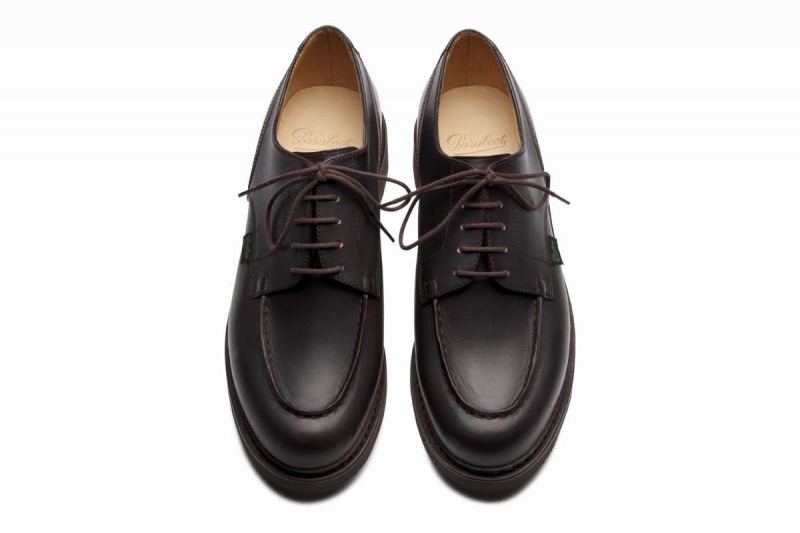 Dark Brown Paraboot Chambord Men's Derby Shoes | SEW9814GT