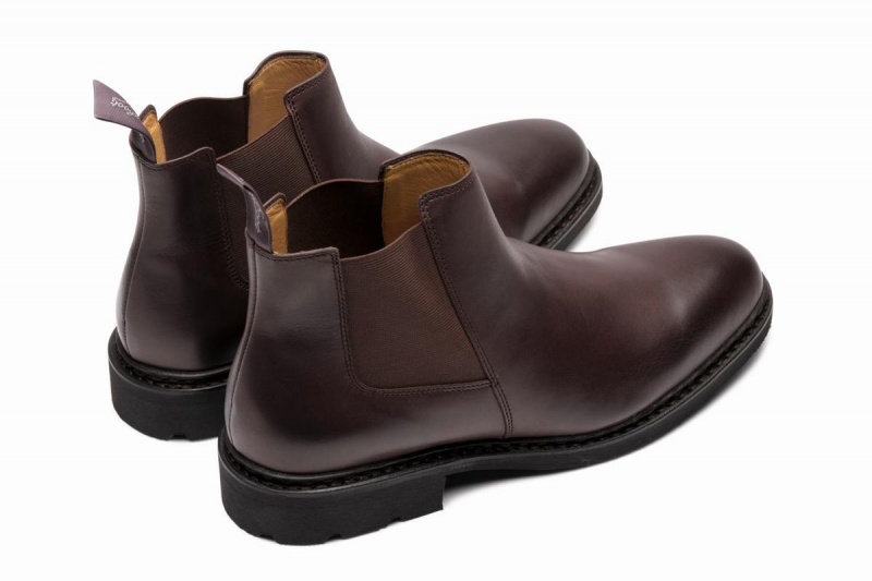 Dark Brown Paraboot Chamfort Men's Ankle Boots | TMP2842BO