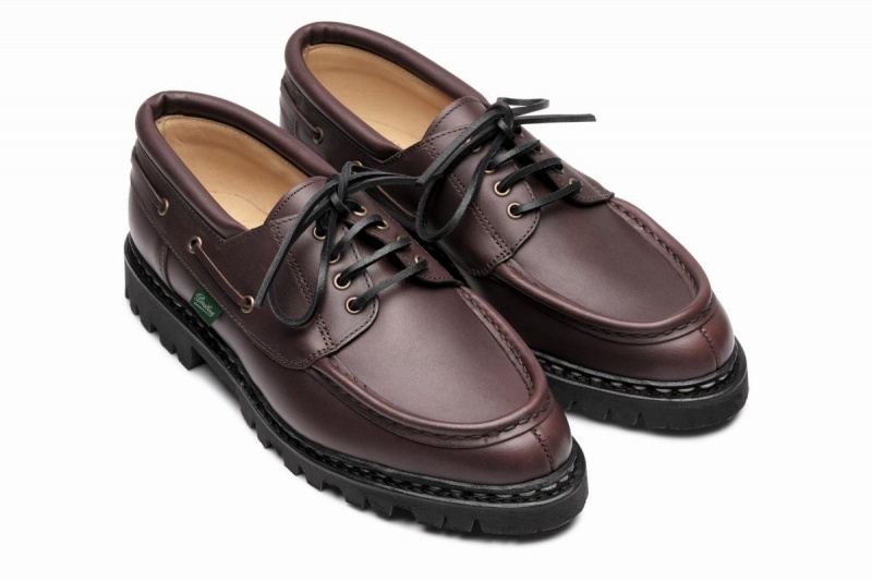 Dark Brown Paraboot Chimey Men's Derby Shoes | FFZ9277LY