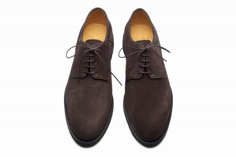 Dark Brown Paraboot Frenaye Men's Derby Shoes | ZQL6471AO