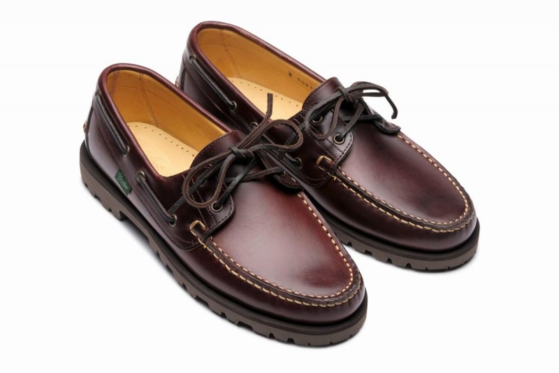 Dark Brown Paraboot Malo Men's Boat Shoes | VBH7092LD