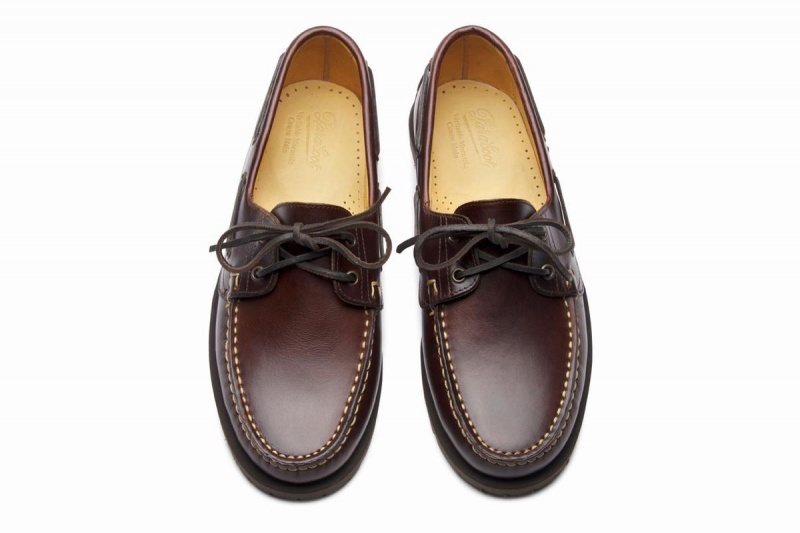 Dark Brown Paraboot Malo Men's Boat Shoes | VBH7092LD