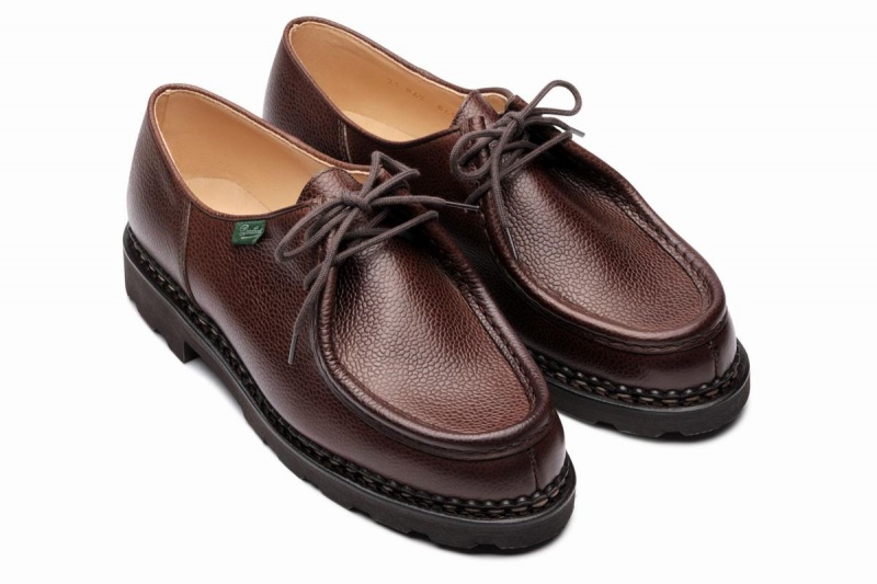 Dark Brown Paraboot Michael Men's Derby Shoes | FHC3678TM