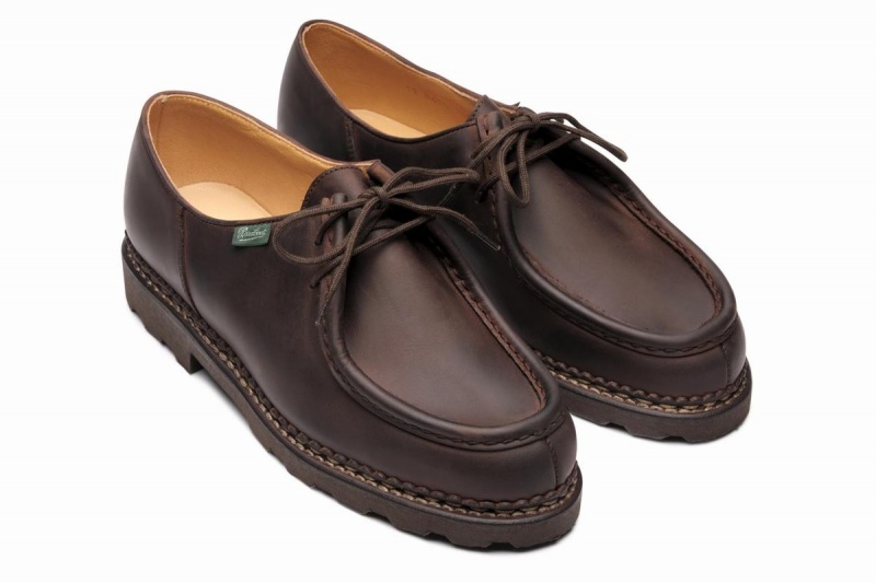 Dark Brown Paraboot Michael Men's Derby Shoes | AZW219FH