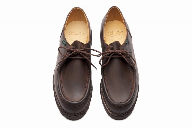 Dark Brown Paraboot Michael Men's Derby Shoes | AZW219FH