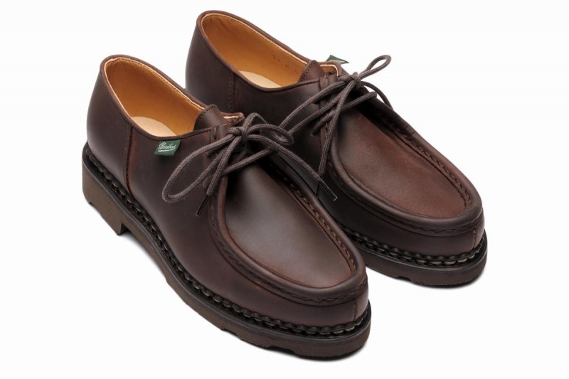 Dark Brown Paraboot Michael Women's Derby Shoes | CVI8962ZA