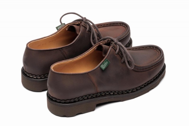 Dark Brown Paraboot Michael Women's Derby Shoes | CVI8962ZA