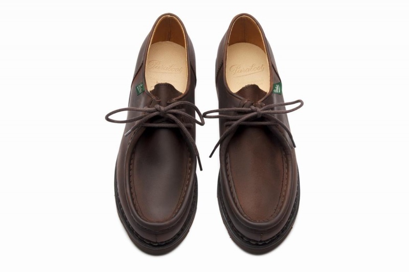 Dark Brown Paraboot Michael Women's Derby Shoes | CVI8962ZA