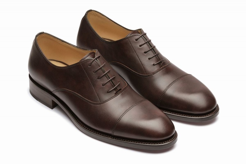 Dark Brown Paraboot Montaigne Gy Men's Oxfords Shoes | VWV2633EZ