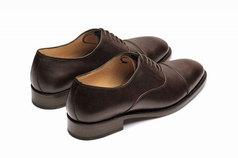 Dark Brown Paraboot Montaigne Gy Men's Oxfords Shoes | VWV2633EZ