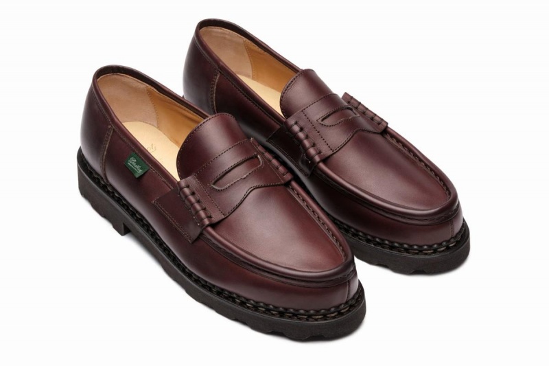 Dark Brown Paraboot Reims Men's Loafers | NLJ3389BY