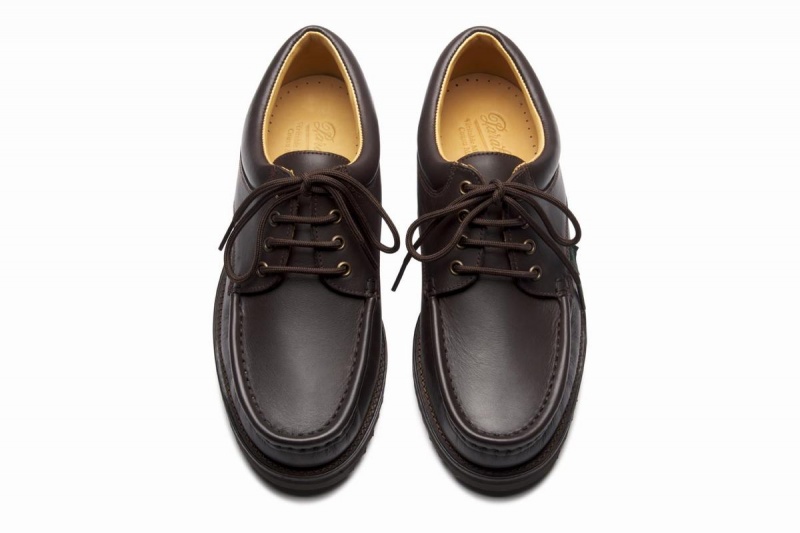 Dark Brown Paraboot Thiers Men's Derby Shoes | HMK7146XO