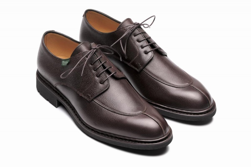 Dark Brown Paraboot Tournier Men's Derby Shoes | KQI4125RW