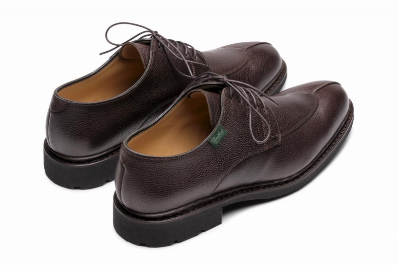 Dark Brown Paraboot Tournier Men's Derby Shoes | KQI4125RW