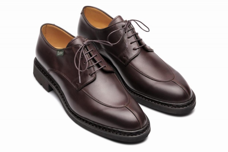 Dark Brown Paraboot Tournier Men's Derby Shoes | UYD4932QN