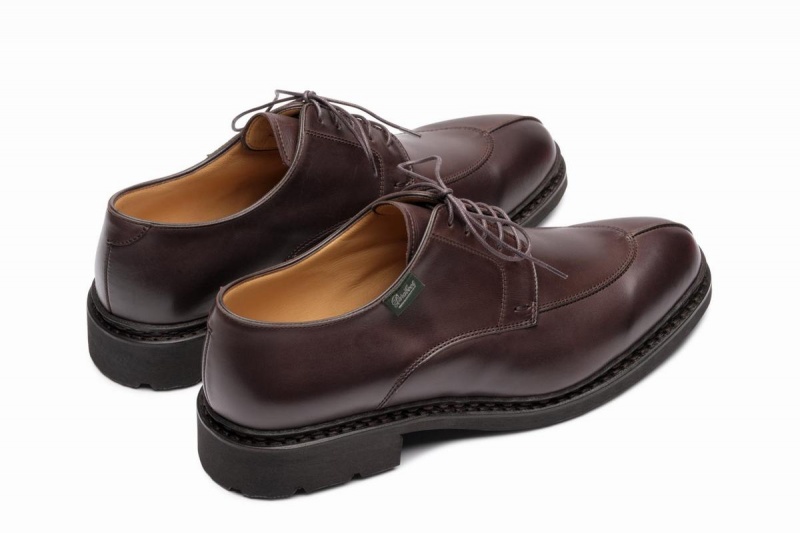 Dark Brown Paraboot Tournier Men's Derby Shoes | UYD4932QN