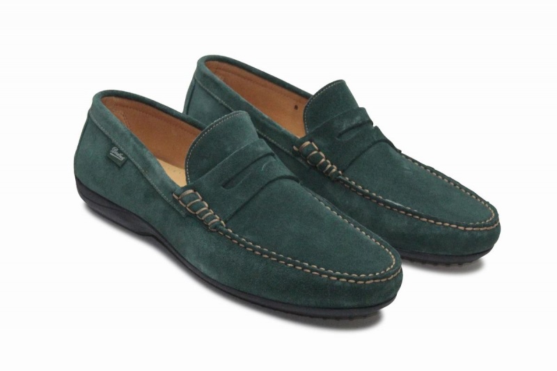 Green Paraboot Cabrio Men's Loafers | QKL861OQ