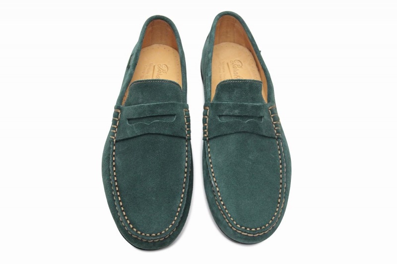 Green Paraboot Cabrio Men's Loafers | QKL861OQ