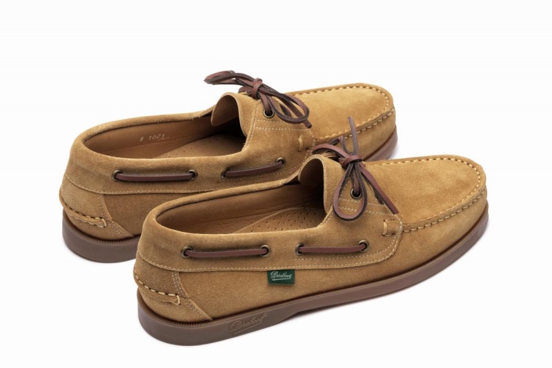 Khaki Paraboot Barth Men's Boat Shoes | VTU9797HA