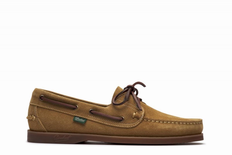 Khaki Paraboot Barth Men\'s Boat Shoes | VTU9797HA