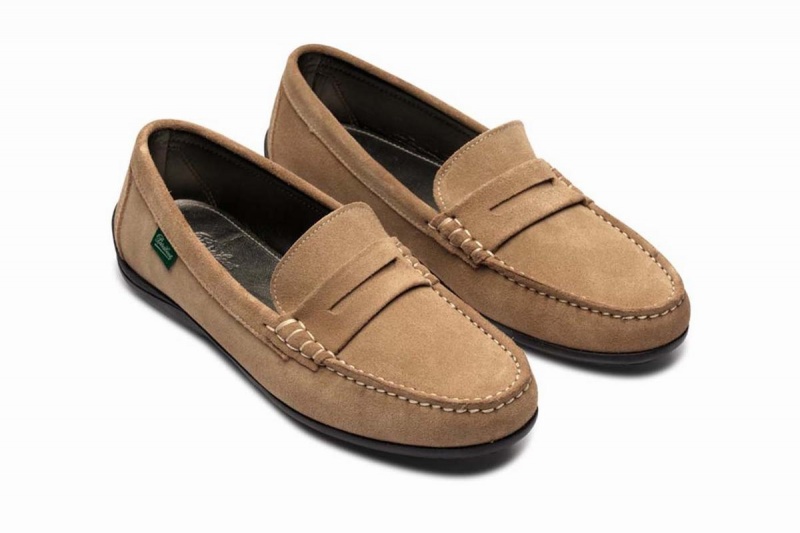 Khaki Paraboot Corvette Women's Loafers | YWR1545YF