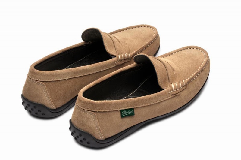 Khaki Paraboot Corvette Women's Loafers | YWR1545YF