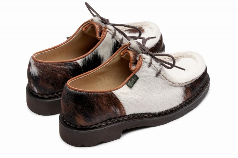 White Brown Paraboot Michael Full Pl Women's Derby Shoes | TAF8591JU