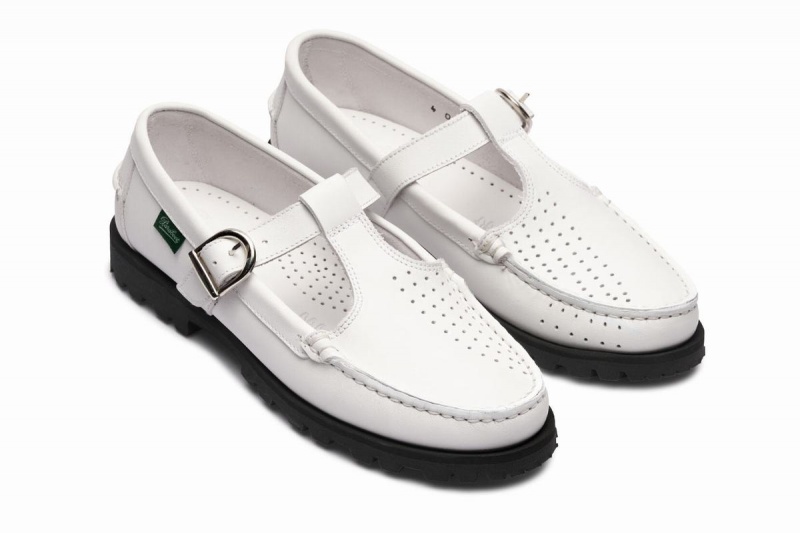 White Paraboot Babord F Women's Boat Shoes | JKS6042ES