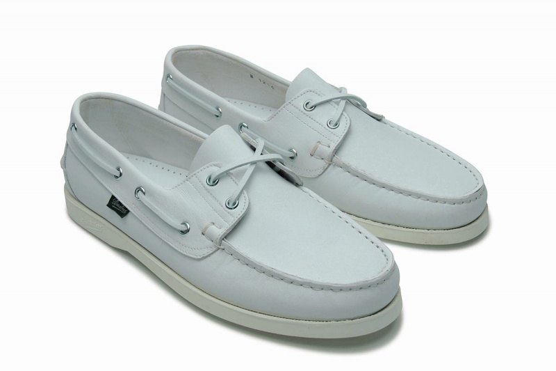 White Paraboot Barth Men's Boat Shoes | UOV640LN