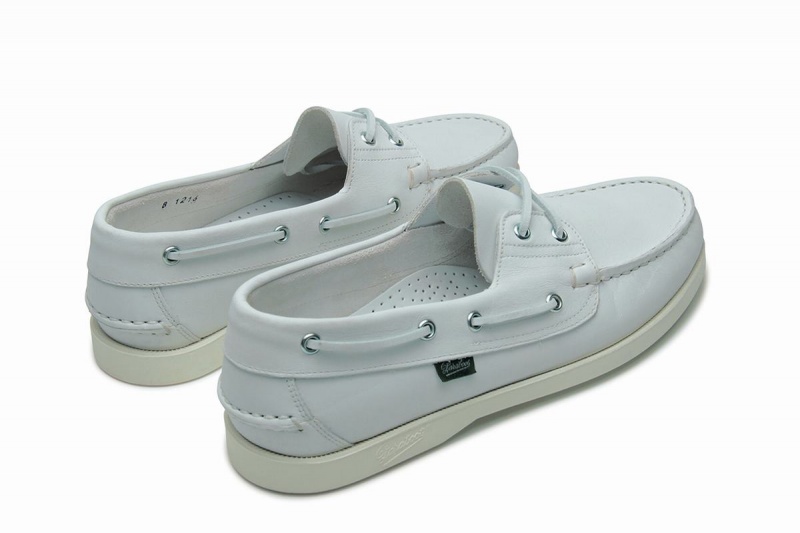 White Paraboot Barth Men's Boat Shoes | UOV640LN